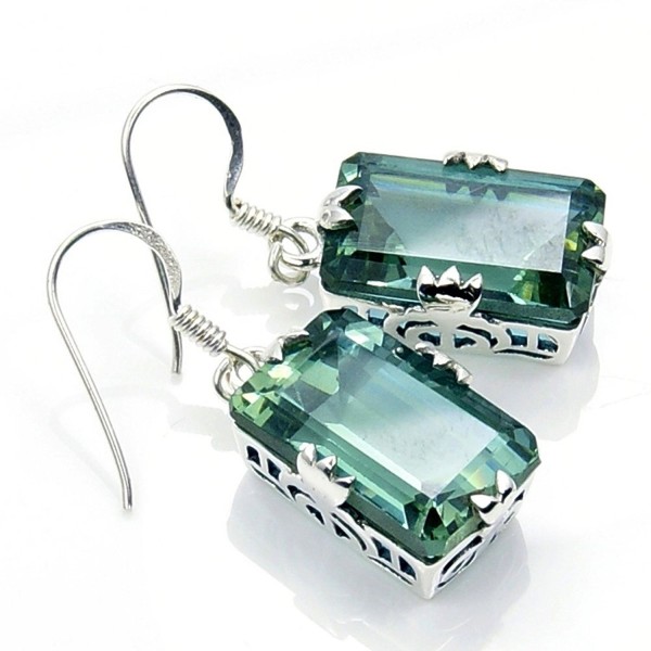 Shimmering Sterling Silver Alexandrite Earrings