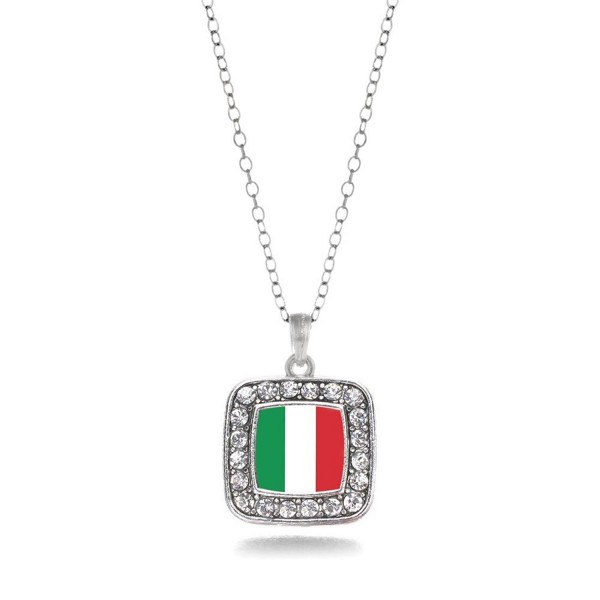 Italian Classic Silver Crystal Necklace