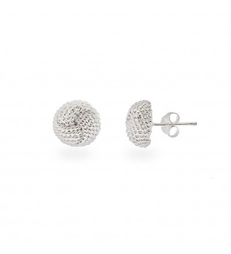 Sterling Silver Mesh Knot Earrings