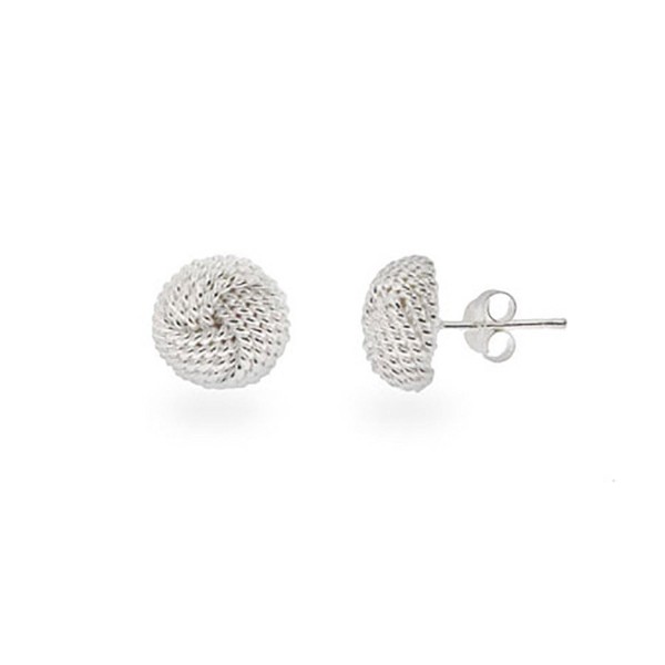 Sterling Silver Mesh Knot Earrings