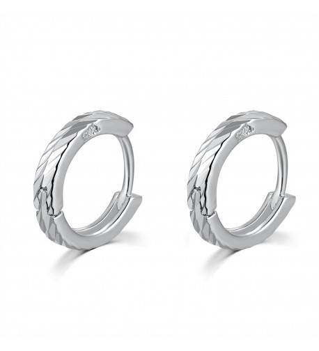 MBLife Sterling Finishing Diamond Cut Earrings