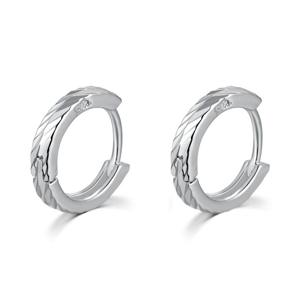 MBLife Sterling Finishing Diamond Cut Earrings