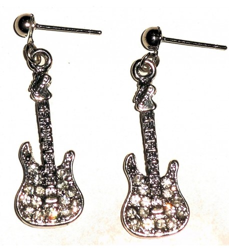 Electric Pierced Earrings Covered Rhinestones