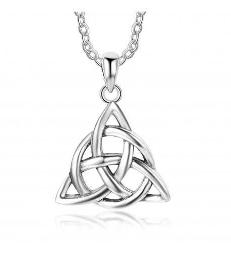 Kalapure Sterling Oxidized Triquetra Necklaces