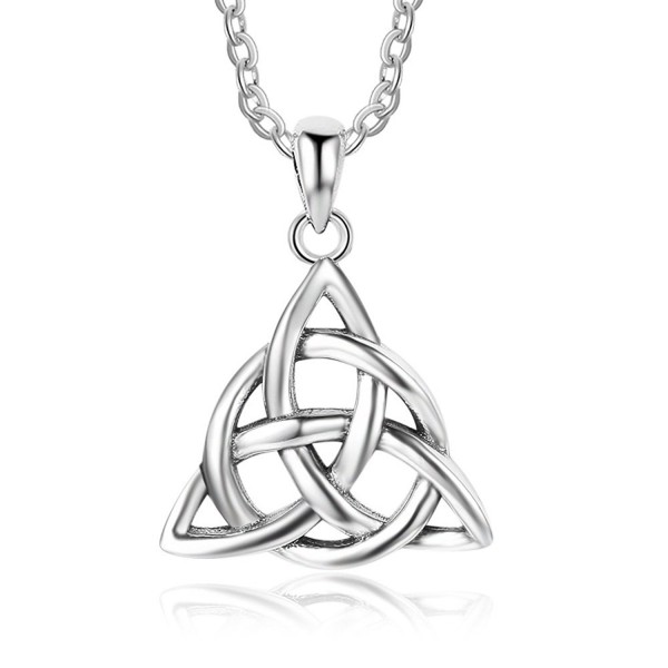 Kalapure Sterling Oxidized Triquetra Necklaces