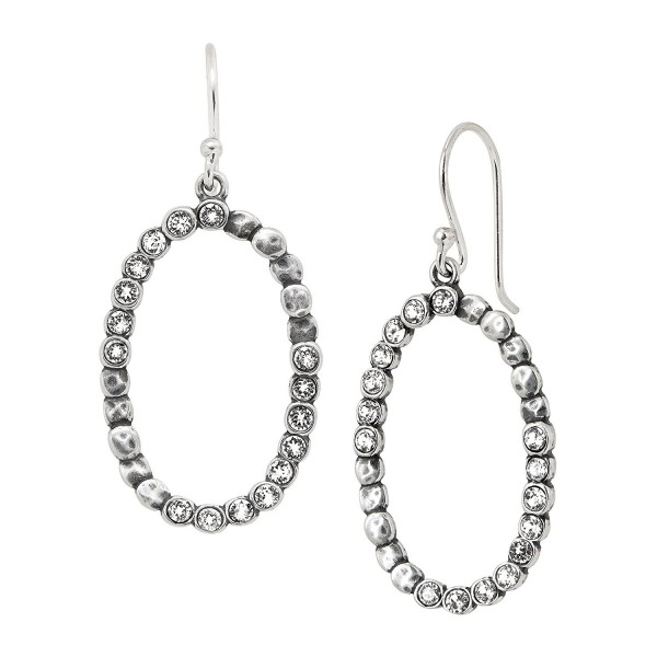 Silpadasterling Silver Oval Glitz Earrings