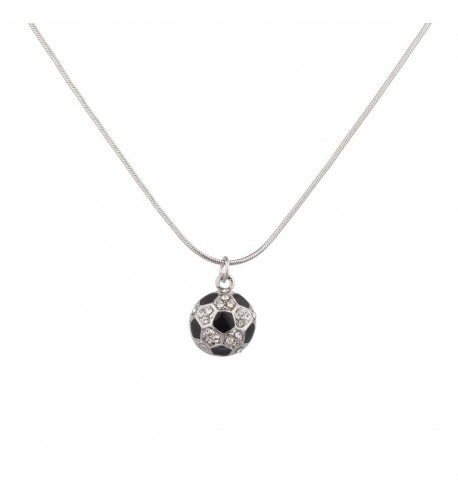 Lux Accessories Football Pendant Necklace