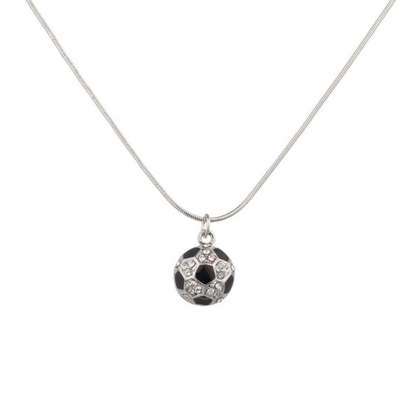 Lux Accessories Football Pendant Necklace