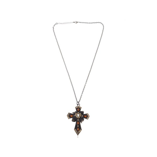 Alilang Gunmetal Colored Rhinestones Necklace Alilang Gunmetal Colored Rhinestones Necklace