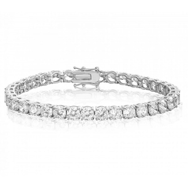 Realistic Simulated Bracelet Platinum zirconia