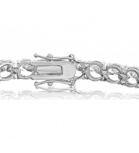 Venetia Realistic 15 Carats 5mm Simulated Diamond Tennis Bracelet Hearts and Arrows Cut 6.5 7 or 8 inches 