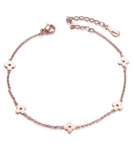 SHEGRACE Flower Chain Anklet Bracelet