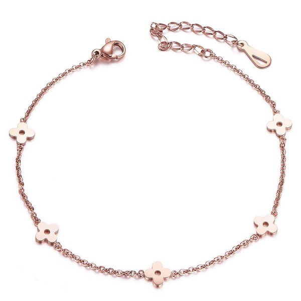 SHEGRACE Flower Chain Anklet Bracelet SHEGRACE Flower Chain Anklet Bracelet