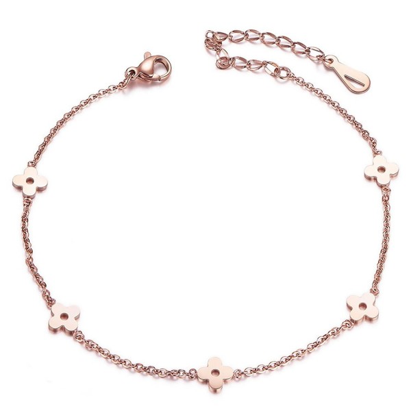 SHEGRACE Flower Chain Anklet Bracelet