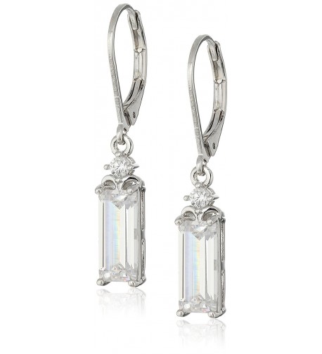 Nicole Miller Baguette Leverback Earrings