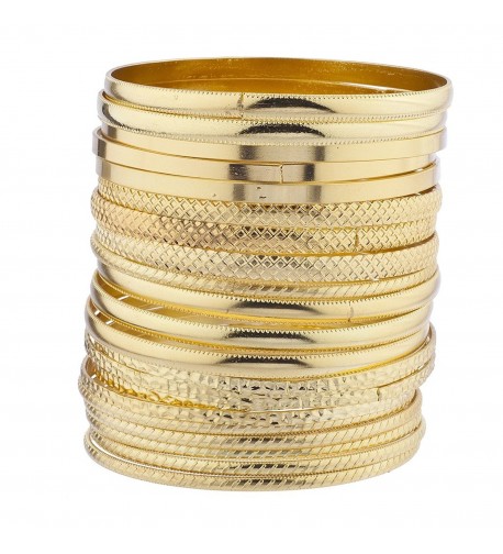 Lux Accessories Goldtone Textured Bracelet