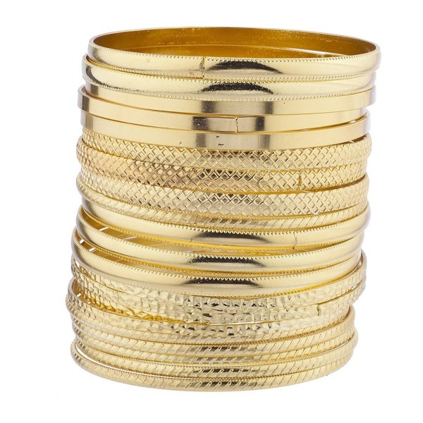 Lux Accessories Goldtone Textured Bracelet