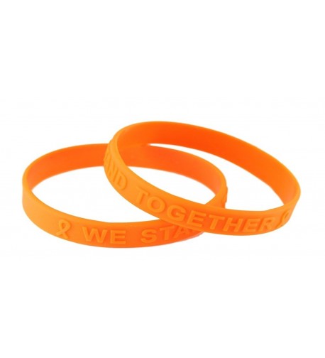 Orange Awareness Letters Silicone Bracelets