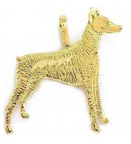 Yellow Doberman Pinscher Charm Jewelry