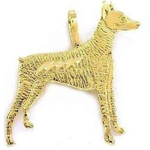 Yellow Doberman Pinscher Charm Jewelry