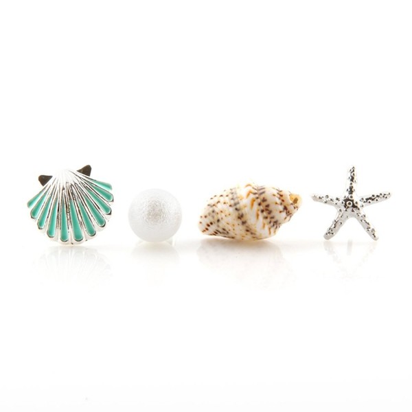 Laonato Earrings Scallop Simulated Starfish