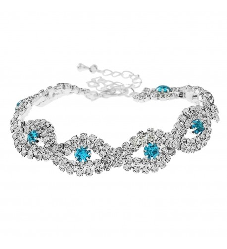 SUNSCSC Crystal Rhinestone Wedding Bracelet