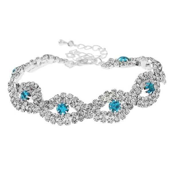SUNSCSC Crystal Rhinestone Wedding Bracelet