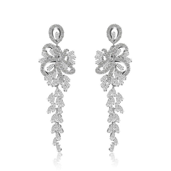 HowFitU Shining Hanging Chandelier Earrings