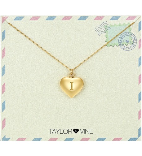 Initial Necklace Engraved Taylor Vine