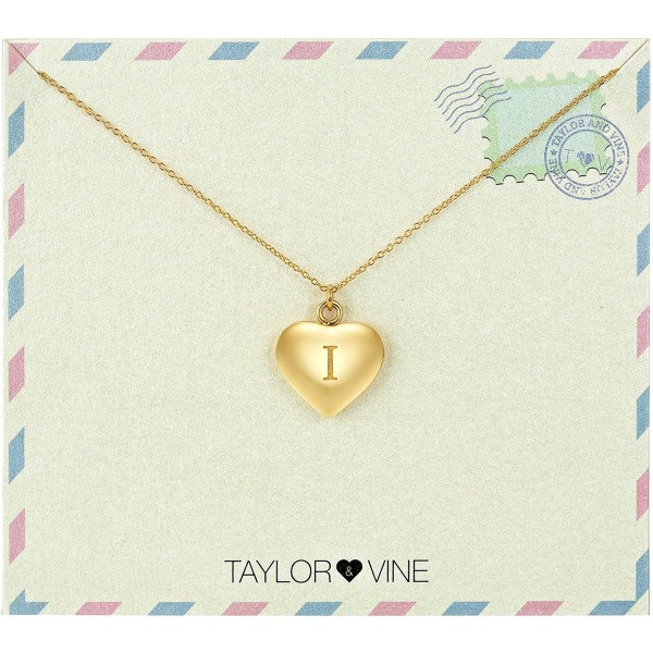 Initial Necklace Engraved Taylor Vine