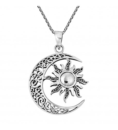 Celtic Crescent Eclipse Sterling Necklace