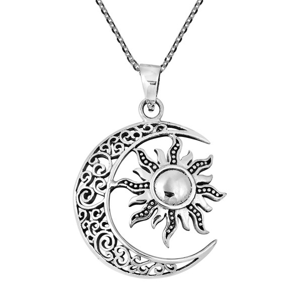 Celtic Crescent Eclipse Sterling Necklace