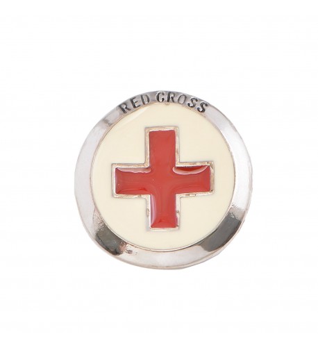Spinningdaisy Red Cross Brooch Pin