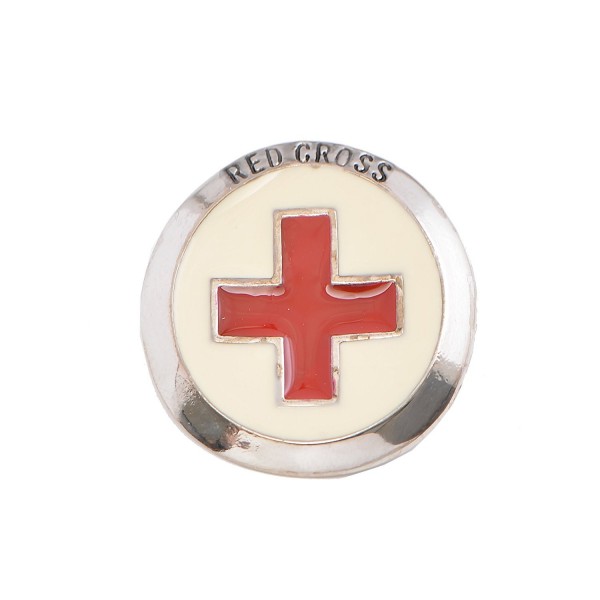 Spinningdaisy Red Cross Brooch Pin