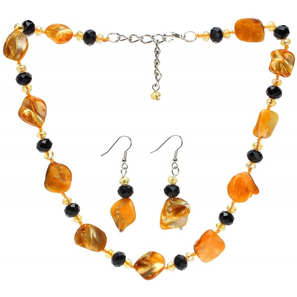 Lova Jewelry Necklace Earrings Yellow