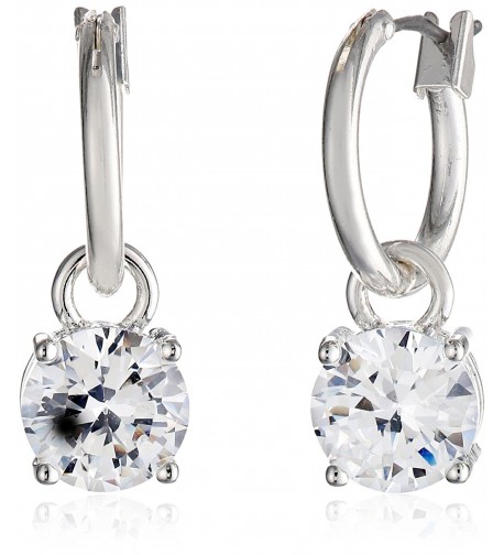 Anne Klein Silver Tone Crystal Earrings