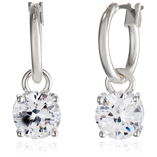 Anne Klein Silver Tone Crystal Earrings