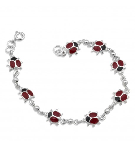 WithLoveSilver Sterling Silver Ladybugs Bracelets