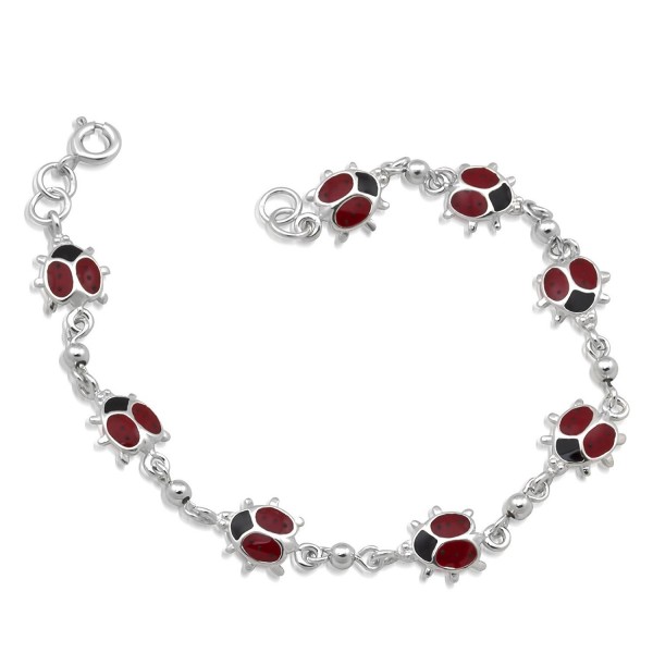 WithLoveSilver Sterling Silver Ladybugs Bracelets