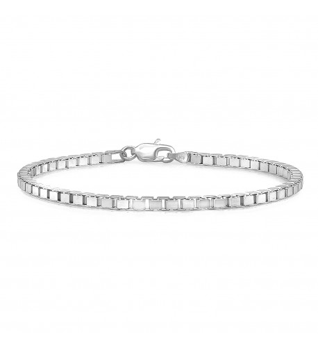 Sterling Silver Nickel Free Squared Bracelet