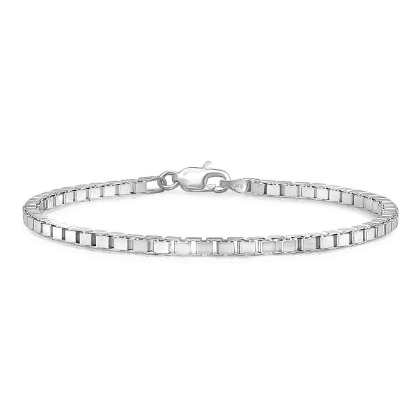 Sterling Silver Nickel Free Squared Bracelet