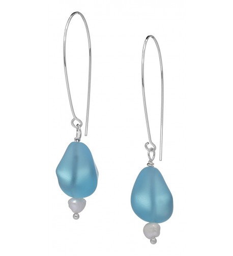 Handmade Glass Pearl Drop Earrings