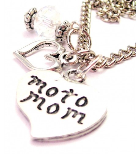 ChubbyChicoCharms Moto Heart Crystal Necklace