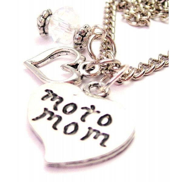 ChubbyChicoCharms Moto Heart Crystal Necklace