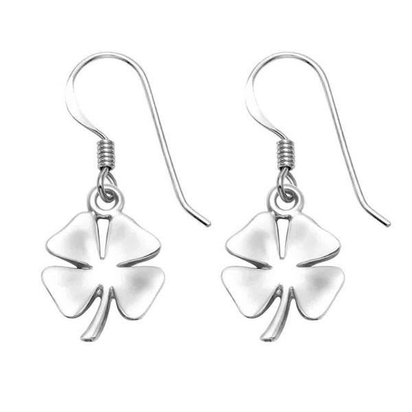 Sterling Silver Four Clover Earrings