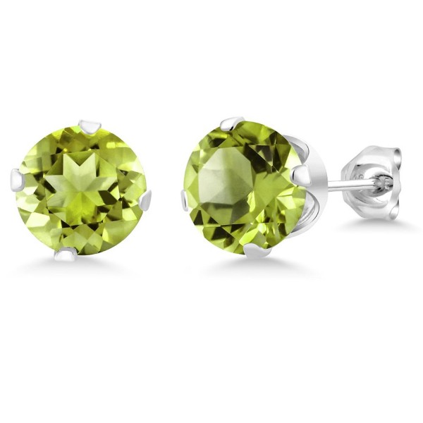 Peridot Gemstone Birthstone Sterling Earrings