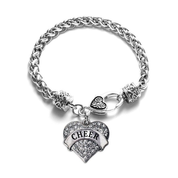 Cheerleading Classic Silver Crystal Bracelet