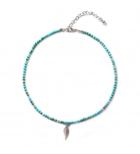 Turquoise Necklace Crystal Gemstone Pendant