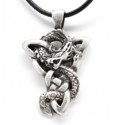 Pewter Triquetra Pendant Leather Necklace