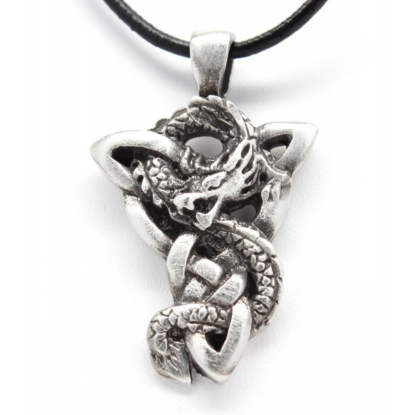 Pewter Triquetra Pendant Leather Necklace